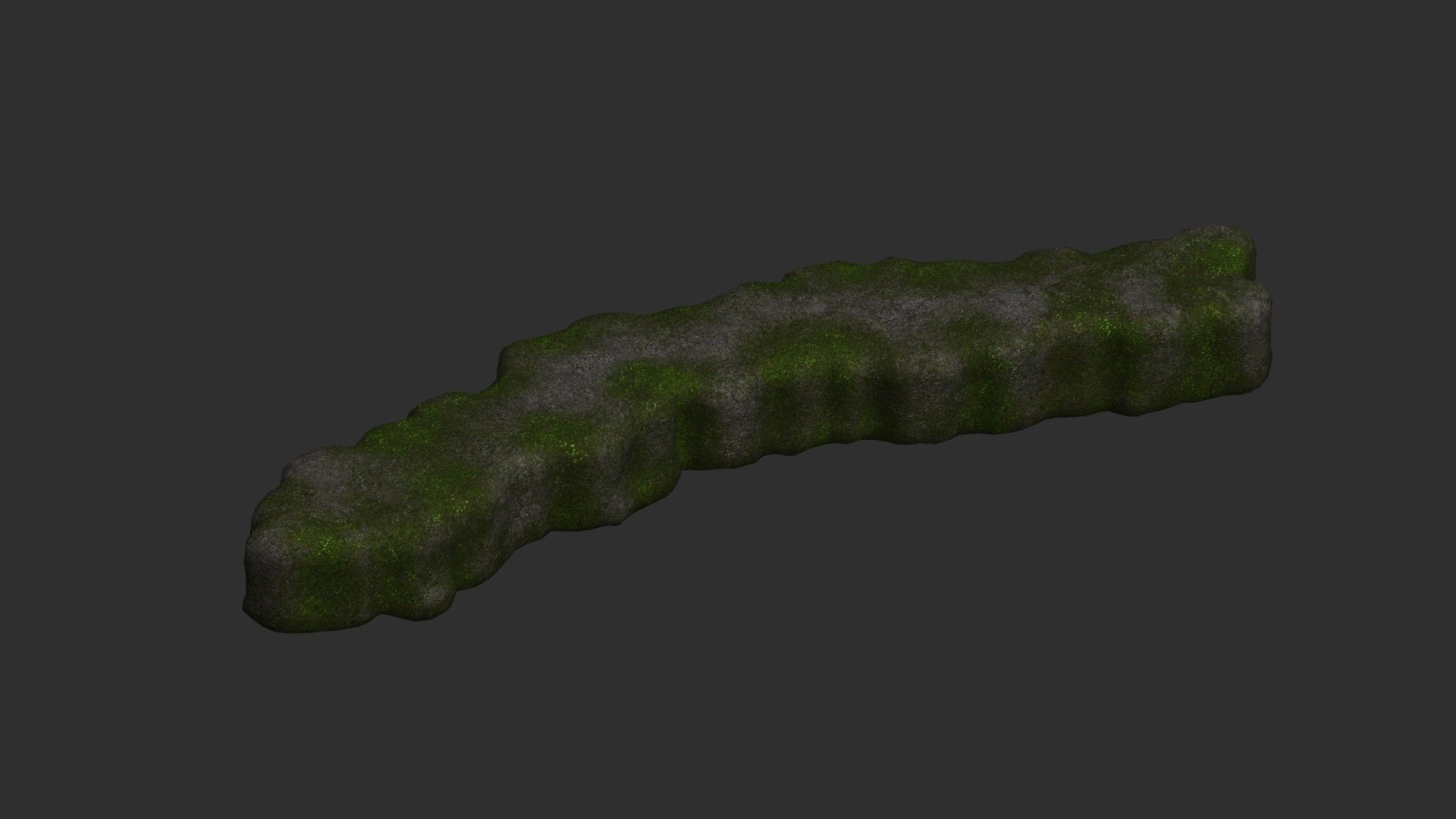 Rock Walkway 3 - Moss 1 Low-poly 3D model_7