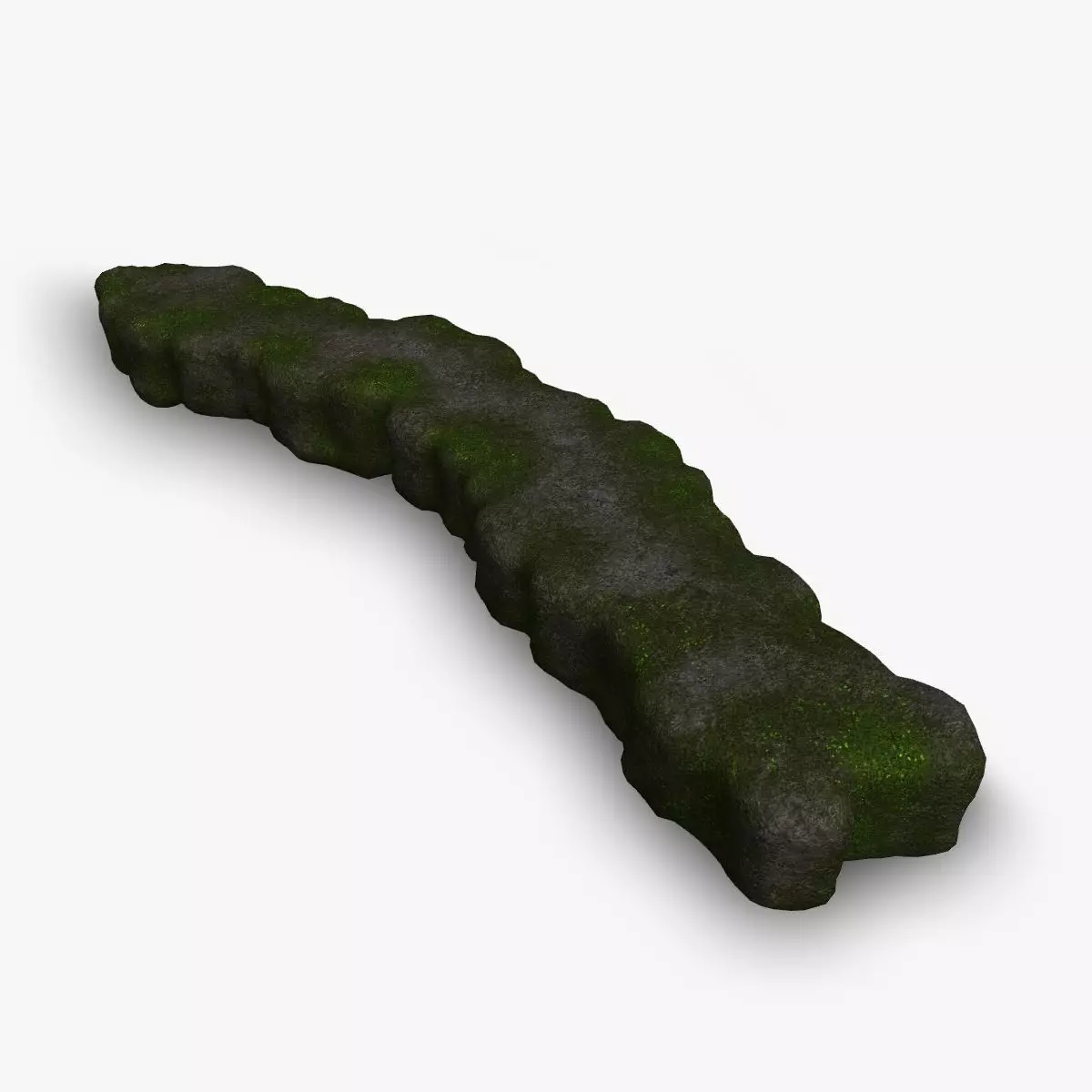 Rock Walkway 3 - Moss 1 Low-poly 3D model_0
