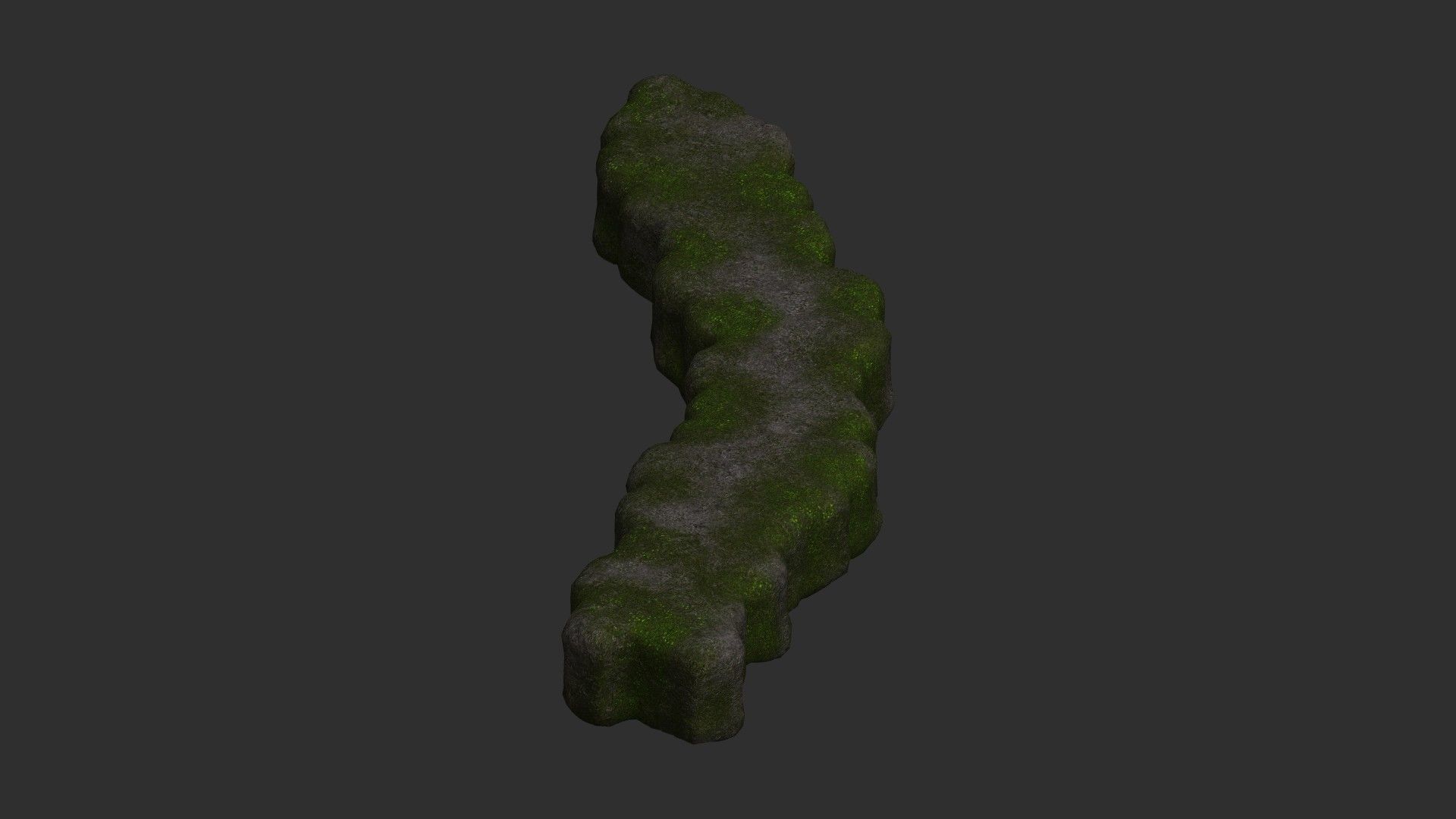 Rock Walkway 3 - Moss 1 Low-poly 3D model_10