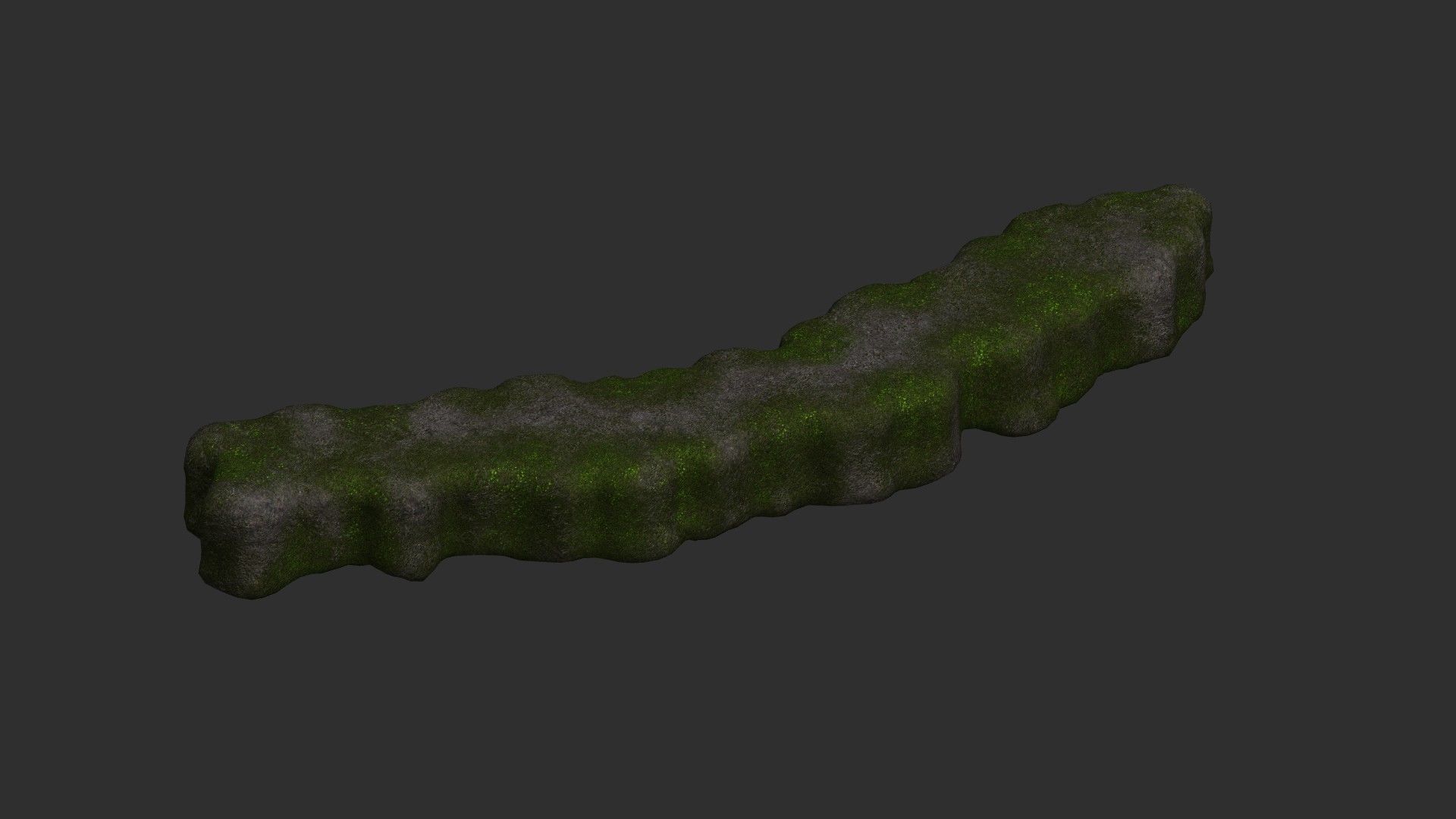 Rock Walkway 3 - Moss 1 Low-poly 3D model_9
