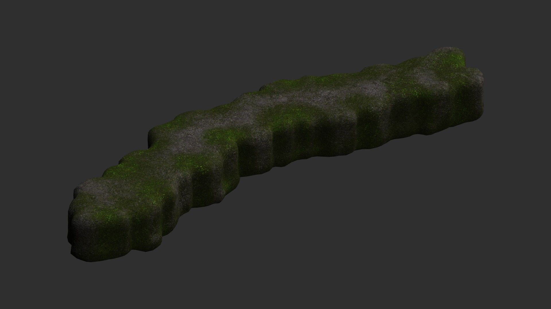 Rock Walkway 3 - Moss 1 Low-poly 3D model_5