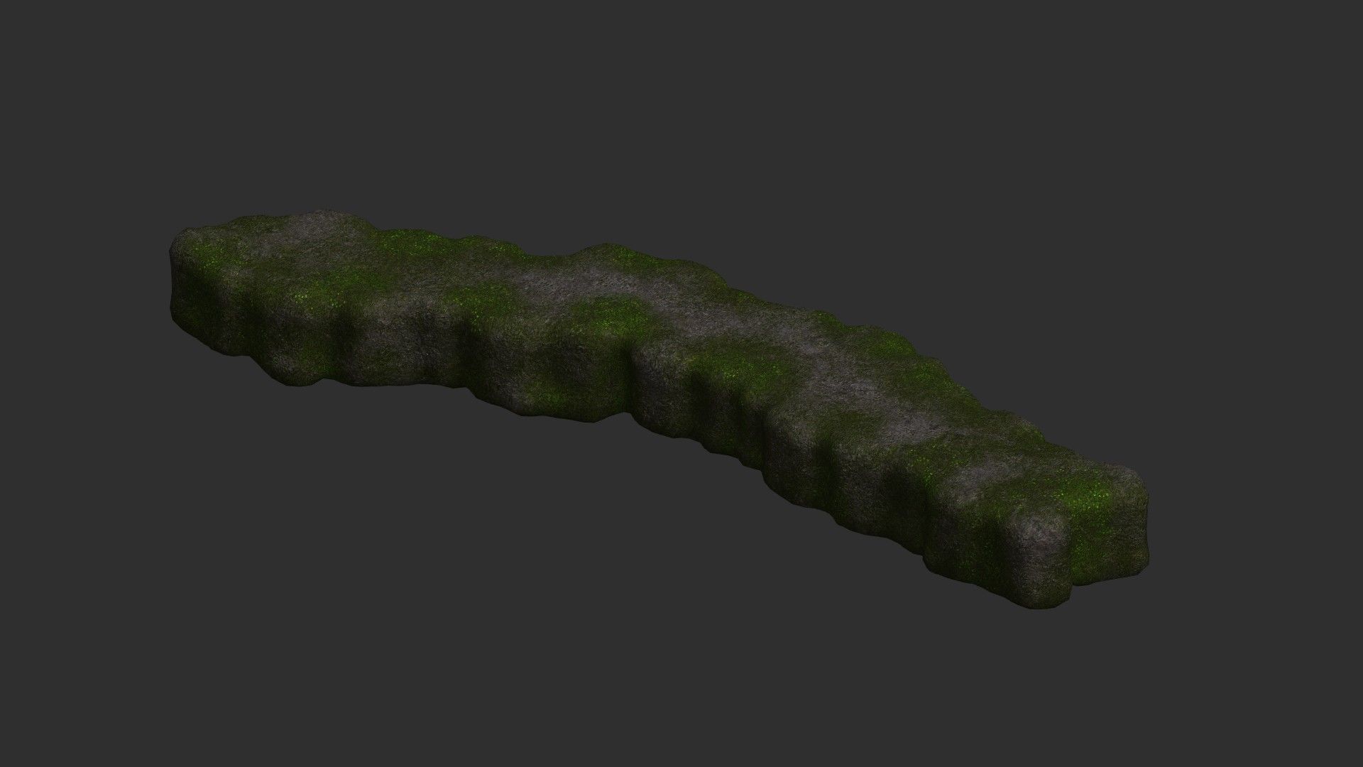 Rock Walkway 3 - Moss 1 Low-poly 3D model_6