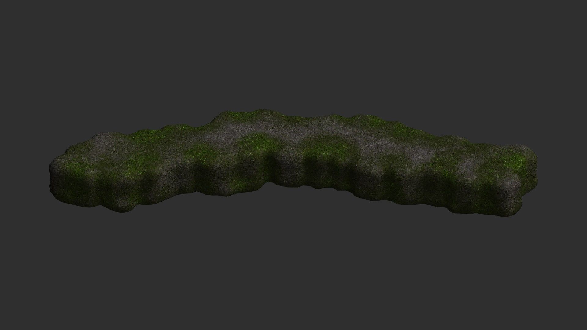 Rock Walkway 3 - Moss 1 Low-poly 3D model_2