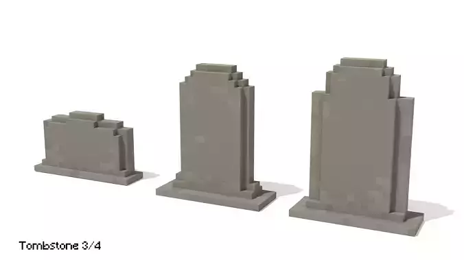 Voxel Tombstone Set 2 