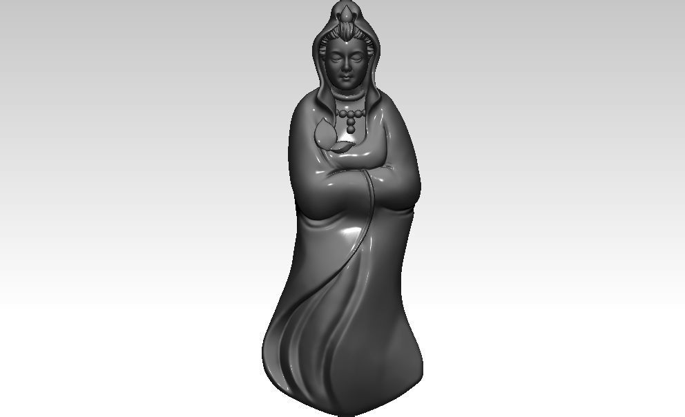 Lady Budha 3D Model 3D print model_1