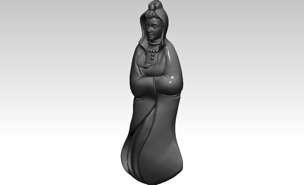 Lady Budha 3D Model 3D print model_2