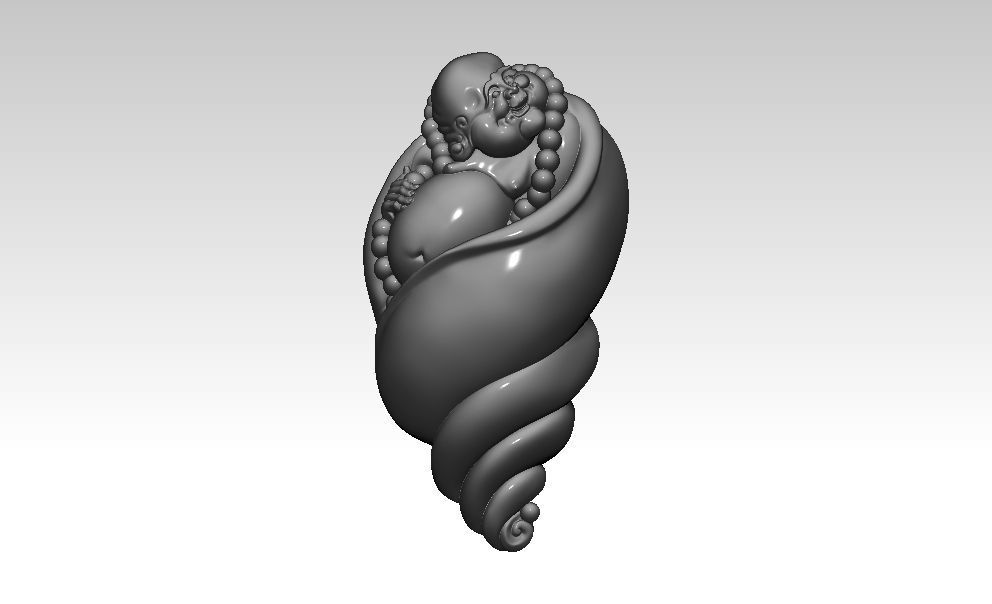 Buddha shell 3D Model 3D print model_2