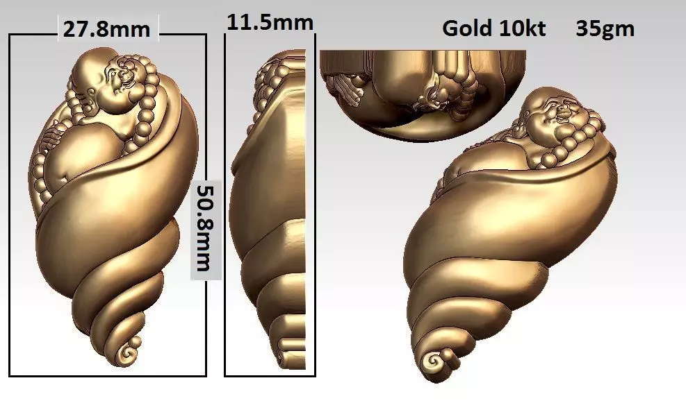 Buddha shell 3D Model 3D print model_0