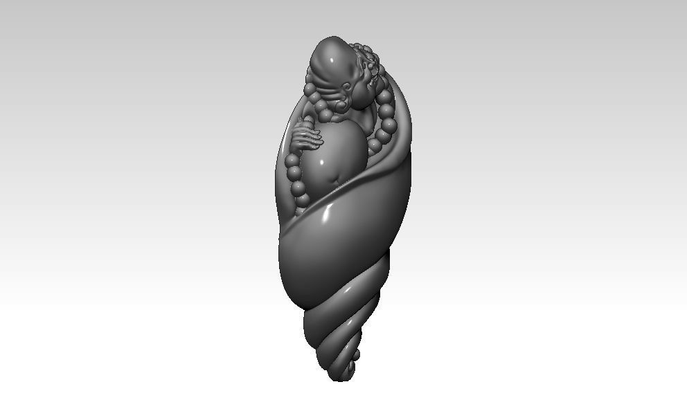 Buddha shell 3D Model 3D print model_3