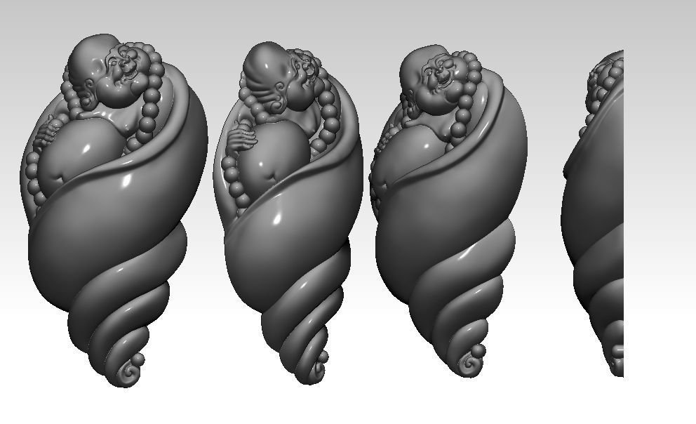 Buddha shell 3D Model 3D print model_1