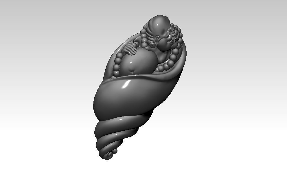 Buddha shell 3D Model 3D print model_6