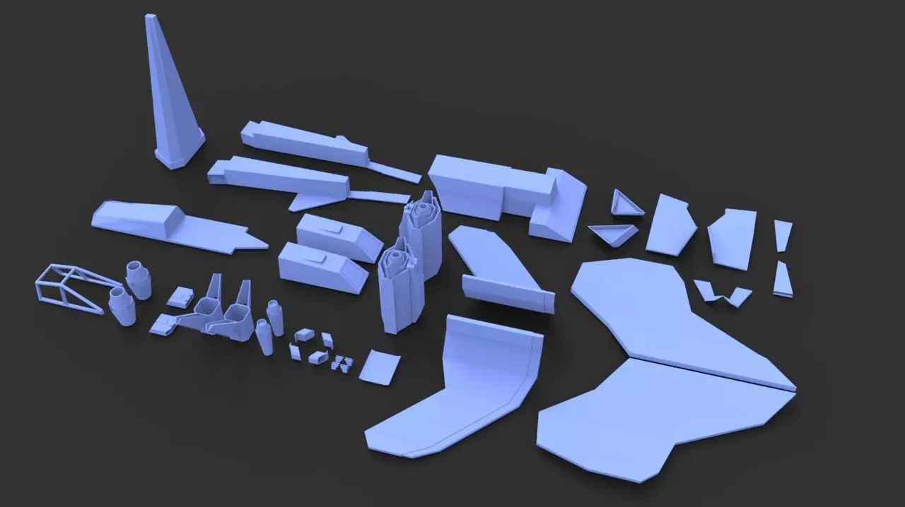 fighter jet  3D print model_0