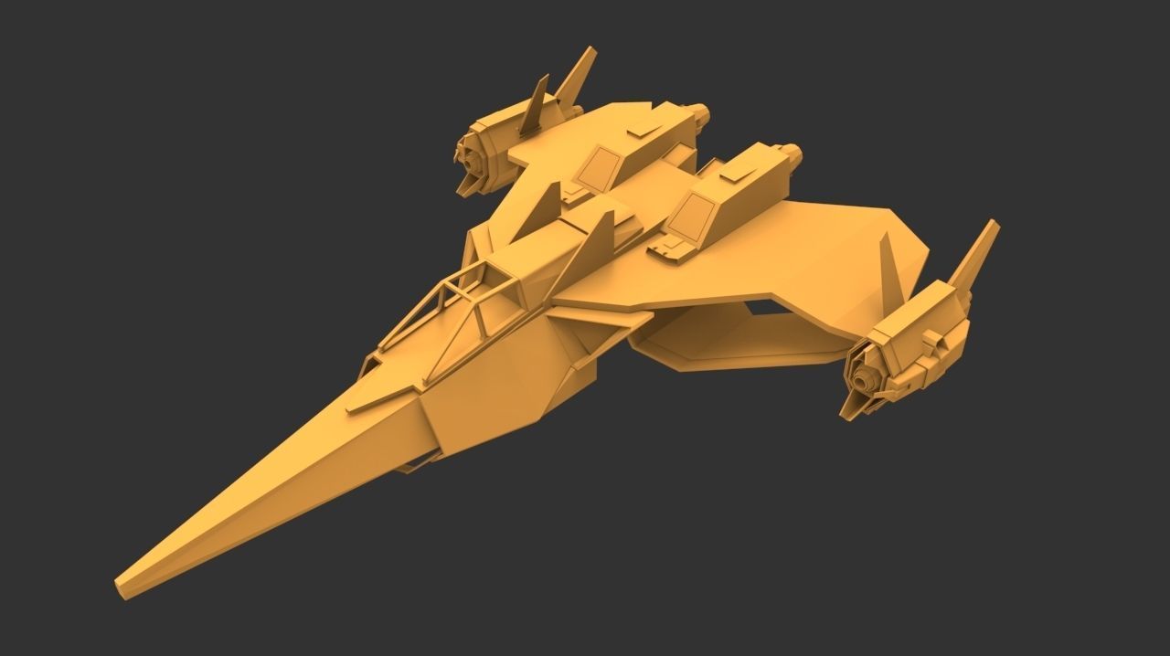 fighter jet  3D print model_1