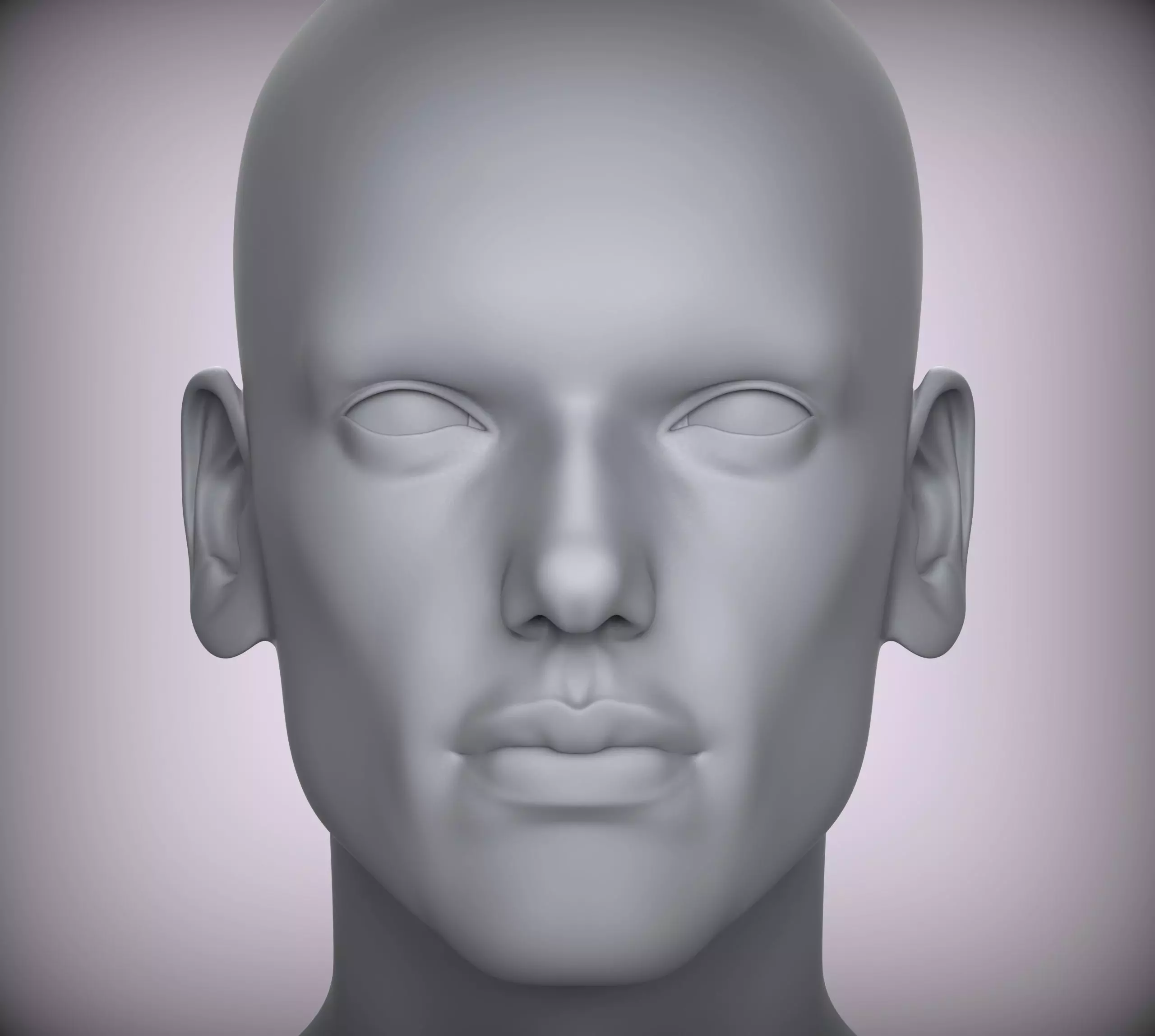 11 Male Head Sculpt  3D model Low-poly 3D model Low-poly 3D model_0
