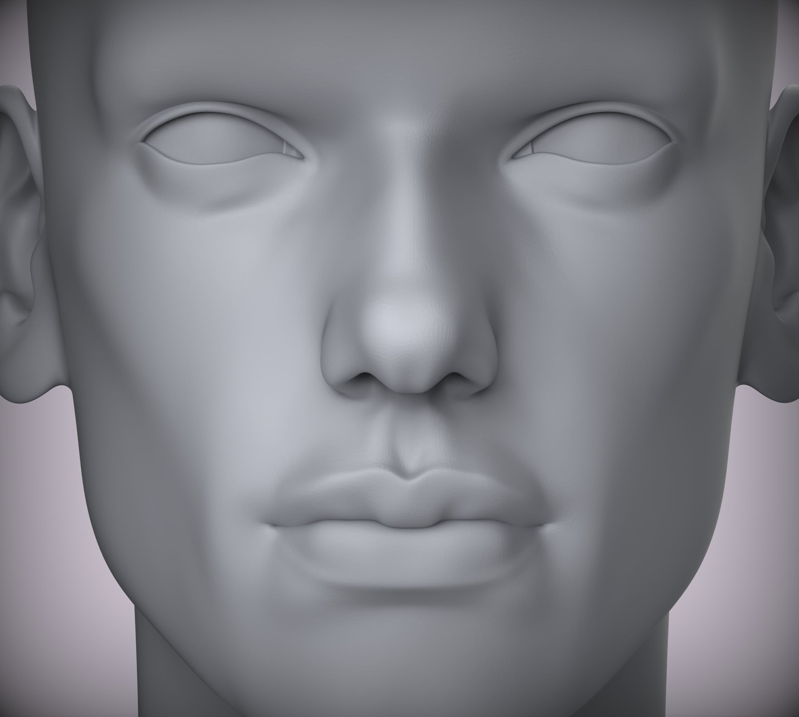 11 Male Head Sculpt  3D model Low-poly 3D model Low-poly 3D model_5