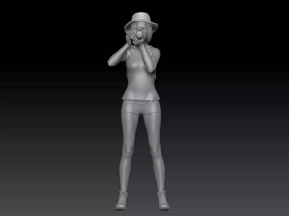 SAFARI GIRL PHOTOGRAPHER 3D print model_0