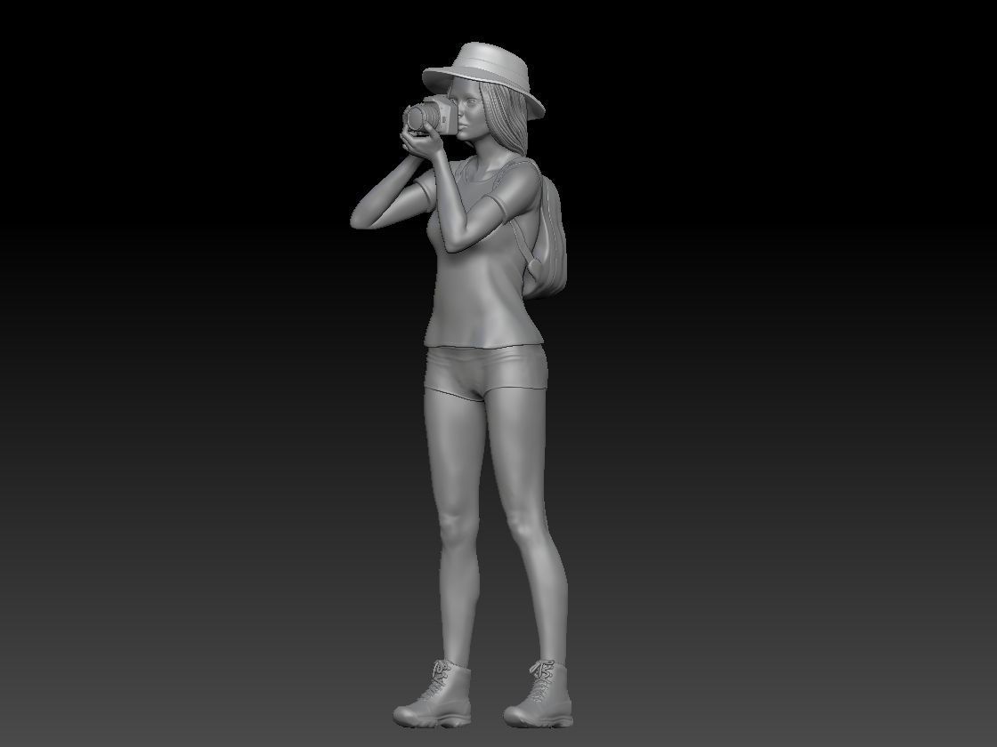 SAFARI GIRL PHOTOGRAPHER 3D print model_1