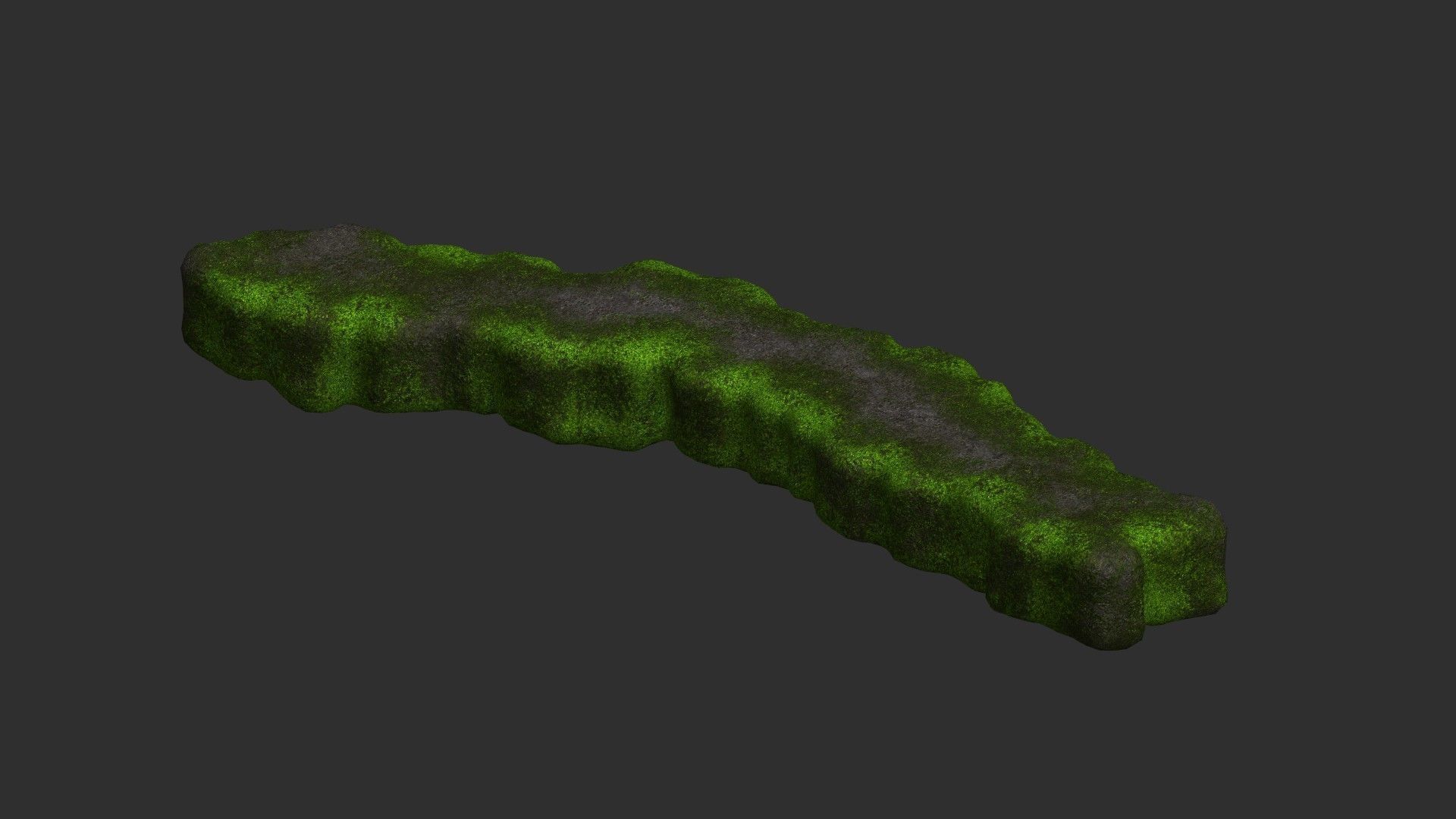 Rock Walkway 3 - Moss 2 Low-poly 3D model_1