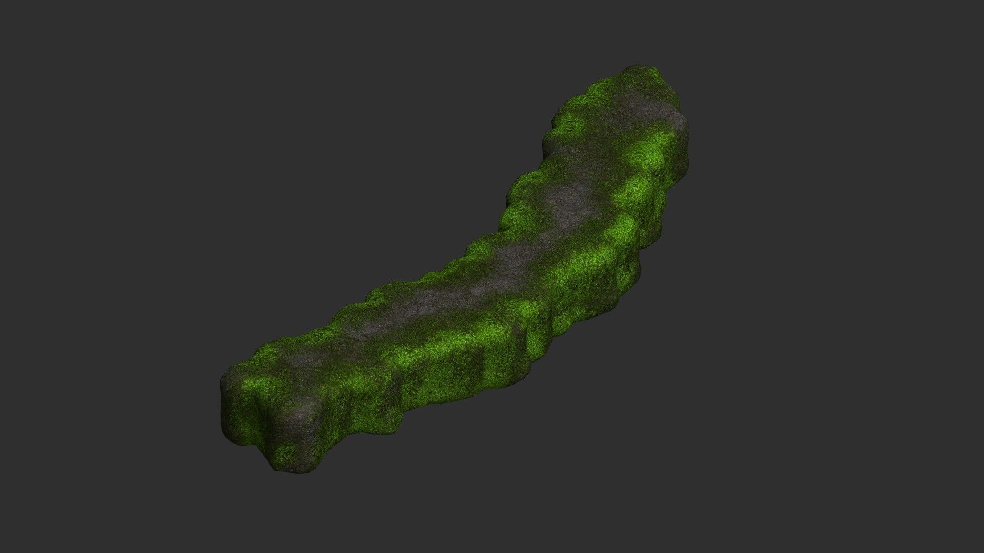 Rock Walkway 3 - Moss 2 Low-poly 3D model_5