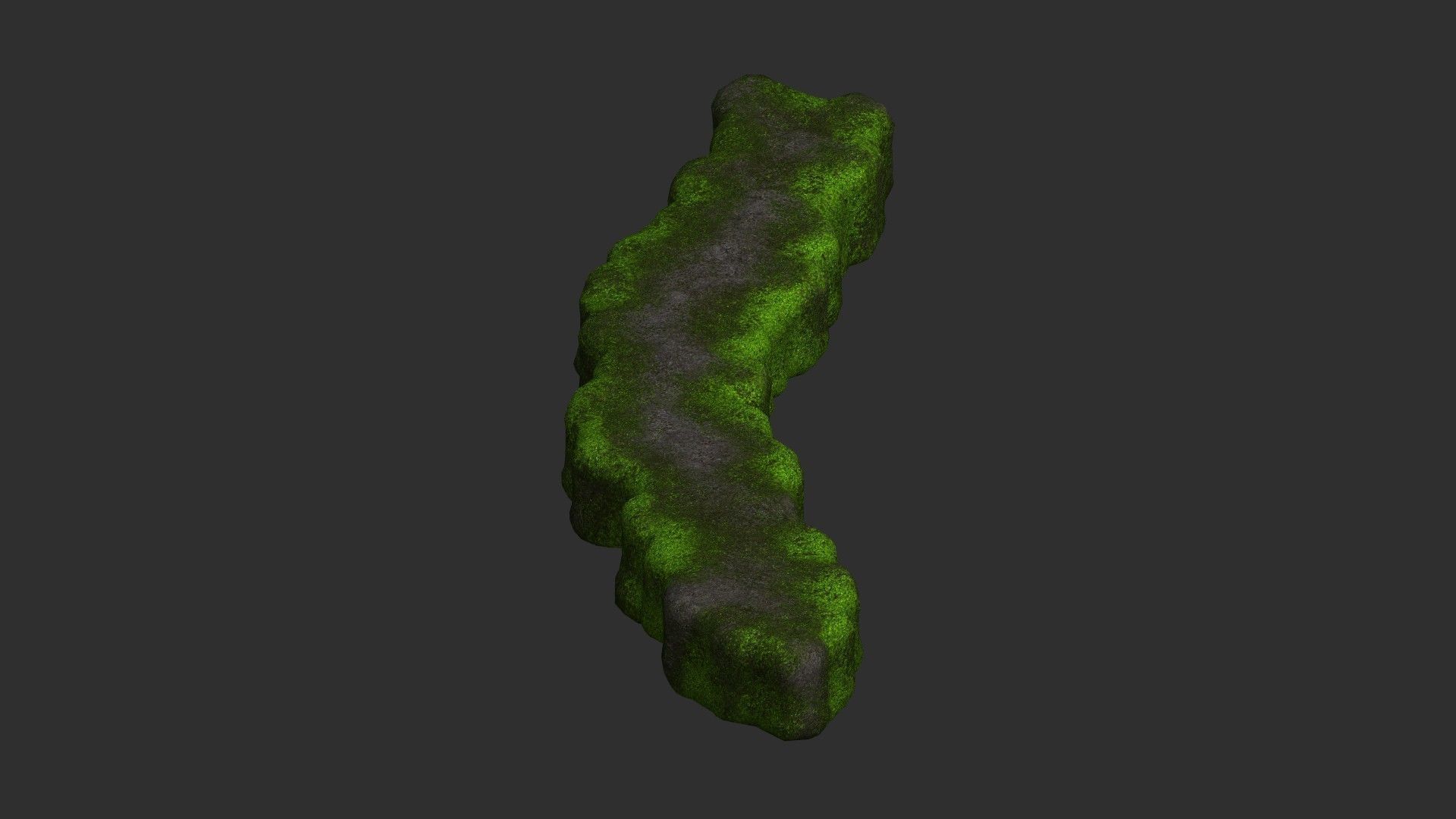 Rock Walkway 3 - Moss 2 Low-poly 3D model_3