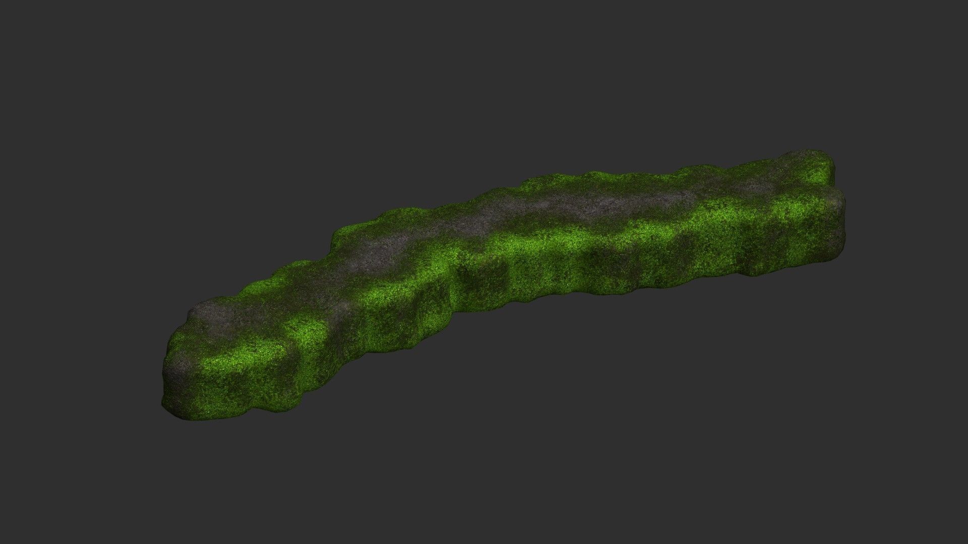 Rock Walkway 3 - Moss 2 Low-poly 3D model_2