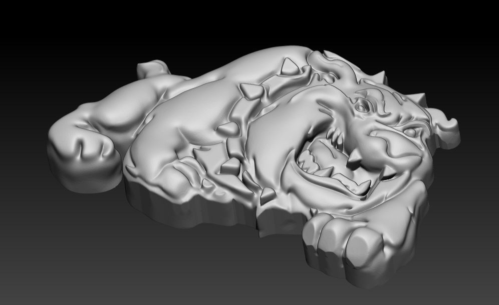 Bull Dog 3d Model 3D print model_3