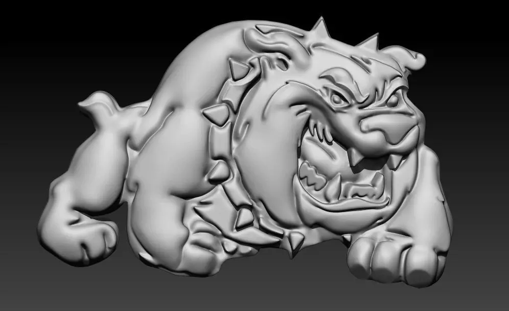 Bull Dog 3d Model 3D print model_0