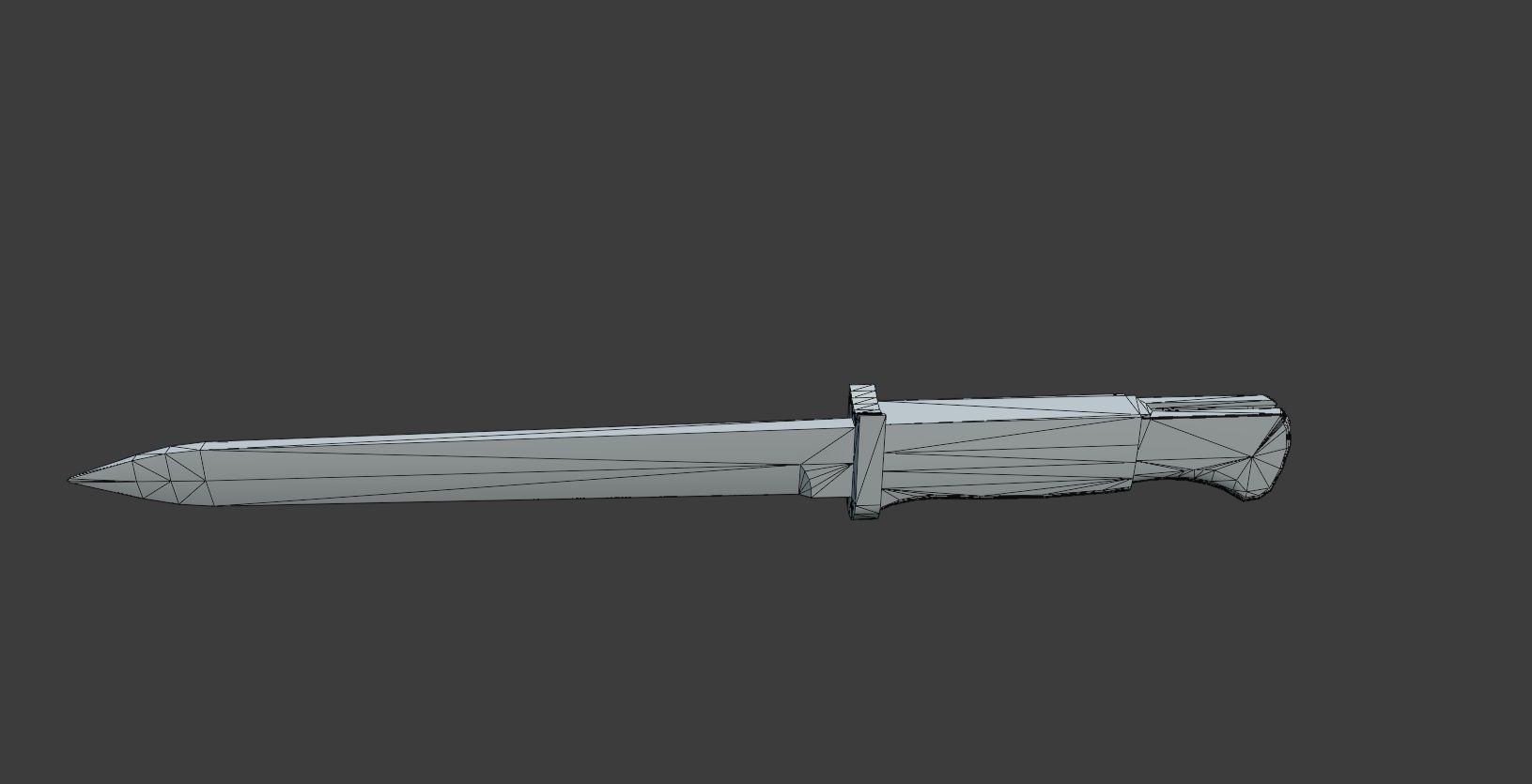 German bayonet Seitengewehr   S84 98 Low-poly 3D model_9