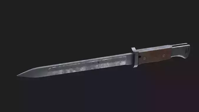 German bayonet Seitengewehr   S84 98 Low-poly 3D model