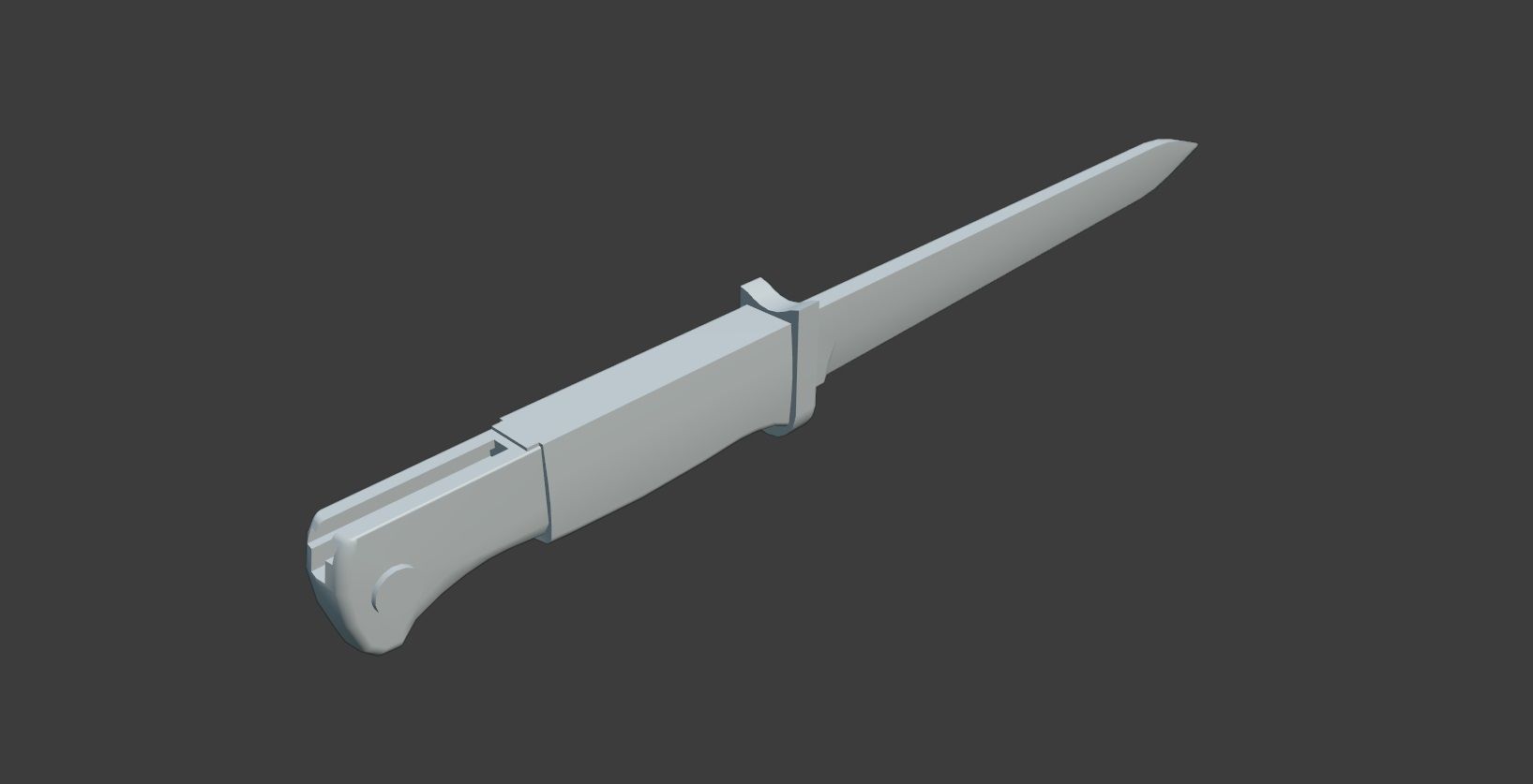 German bayonet Seitengewehr   S84 98 Low-poly 3D model_7