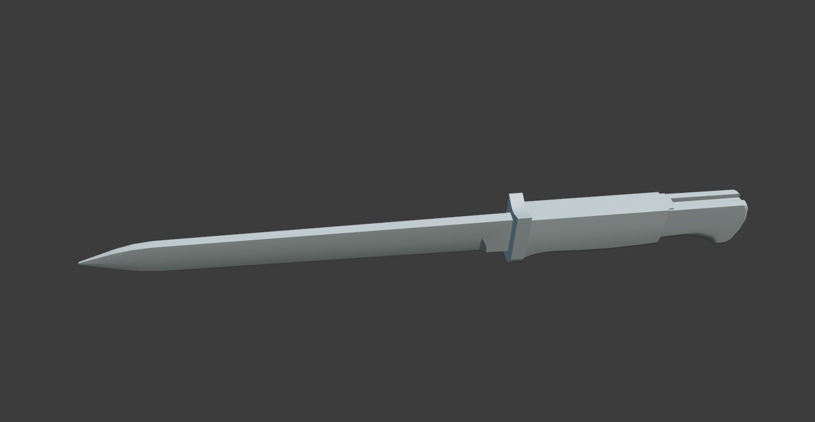 German bayonet Seitengewehr   S84 98 Low-poly 3D model_5