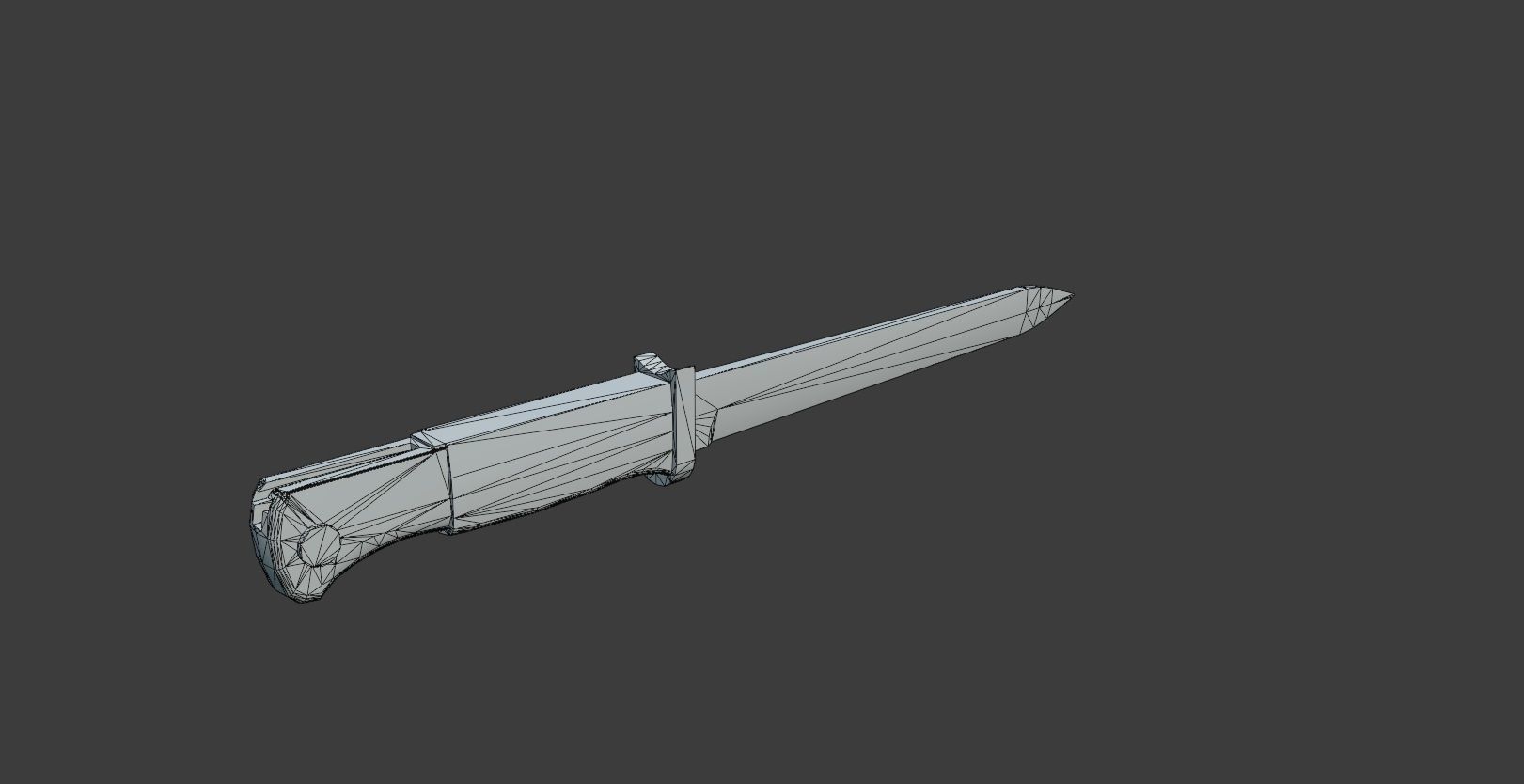 German bayonet Seitengewehr   S84 98 Low-poly 3D model_10