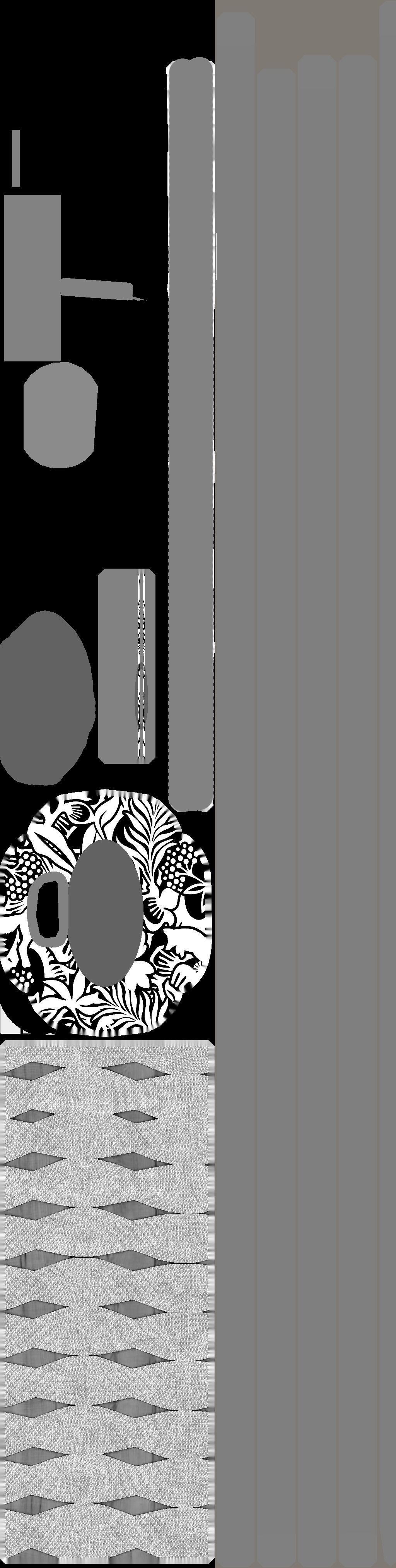 Samurai sword Low-poly 3D model_11