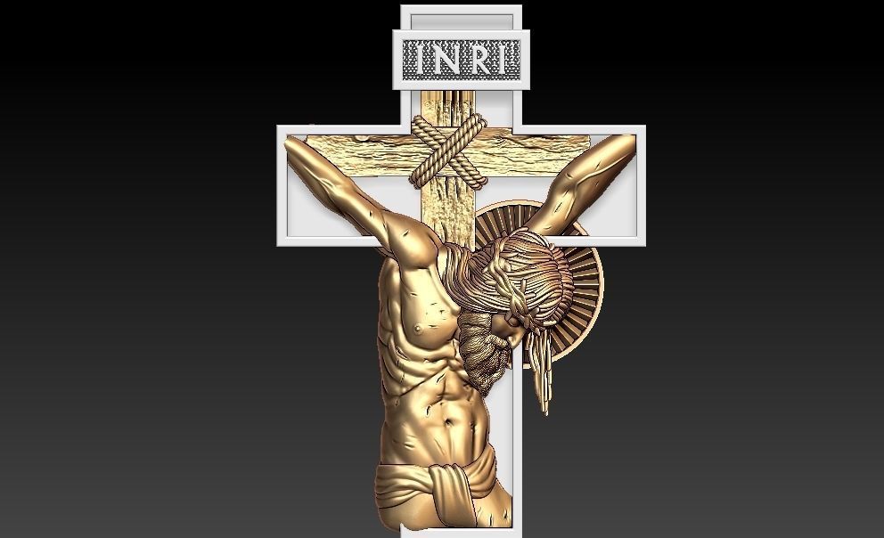Cross Jesus 3D Model 3D print model_1