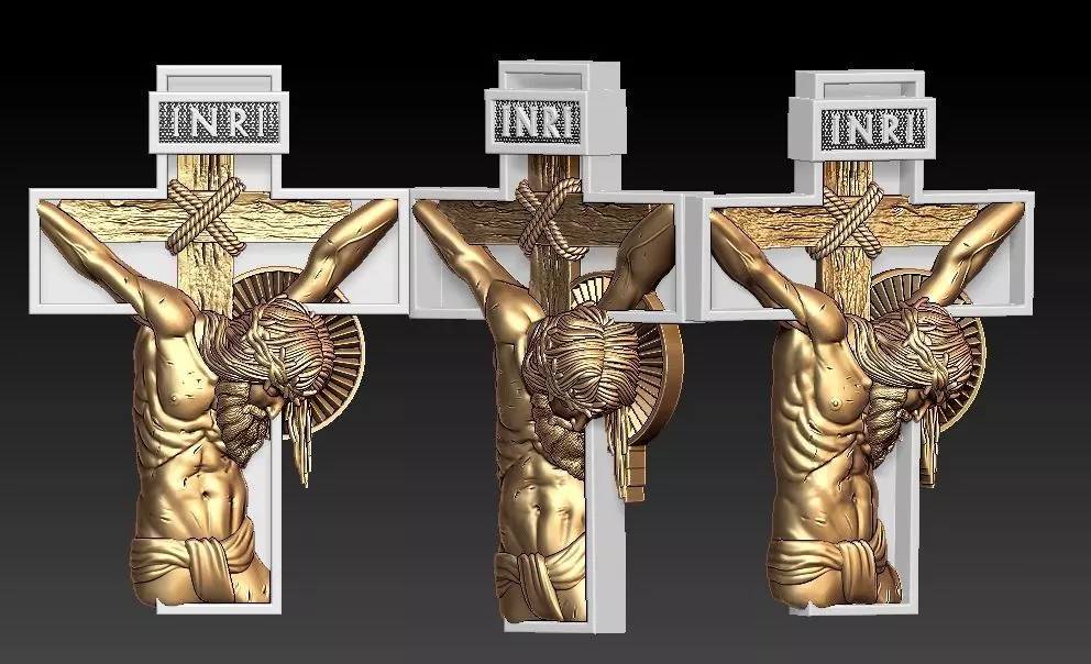 Cross Jesus 3D Model 3D print model_0