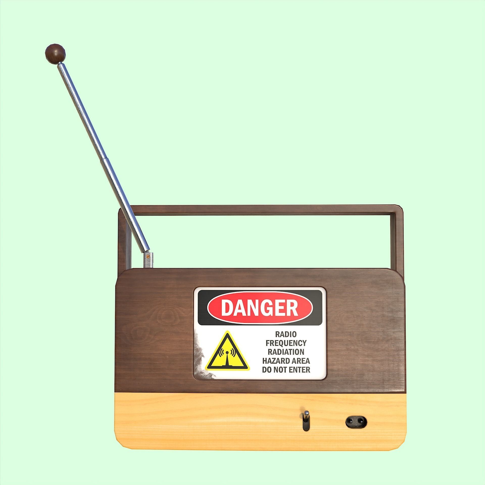 Minimalist Radio Free low-poly 3D model_2