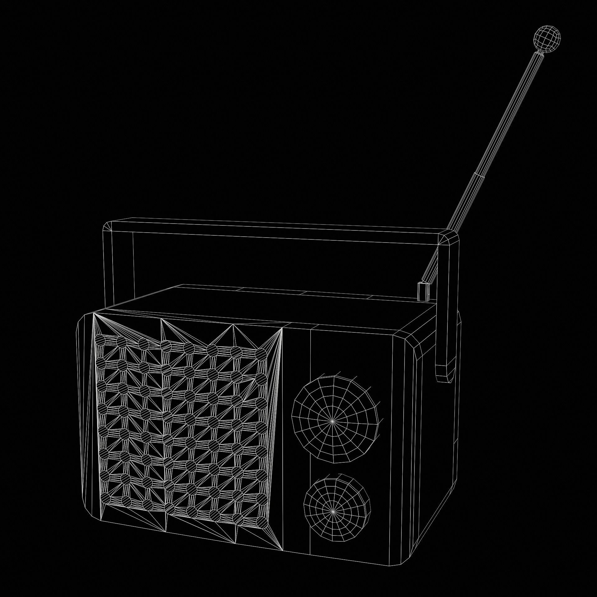 Minimalist Radio Free low-poly 3D model_10