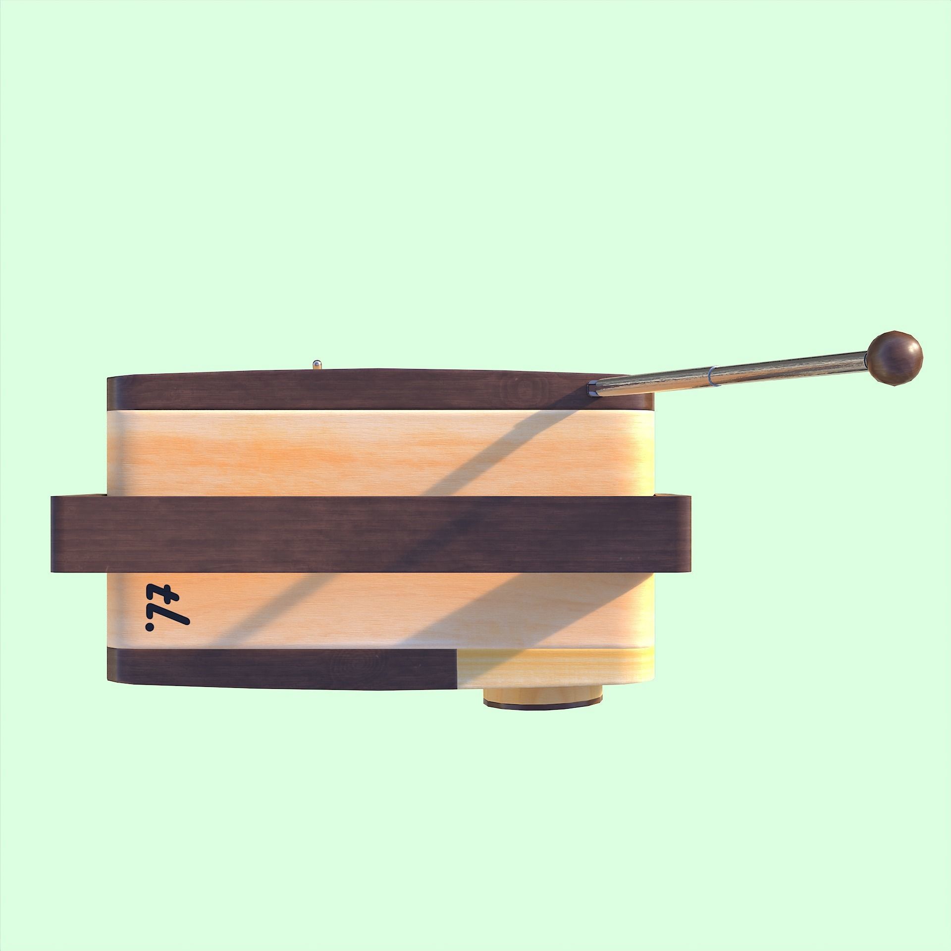 Minimalist Radio Free low-poly 3D model_5