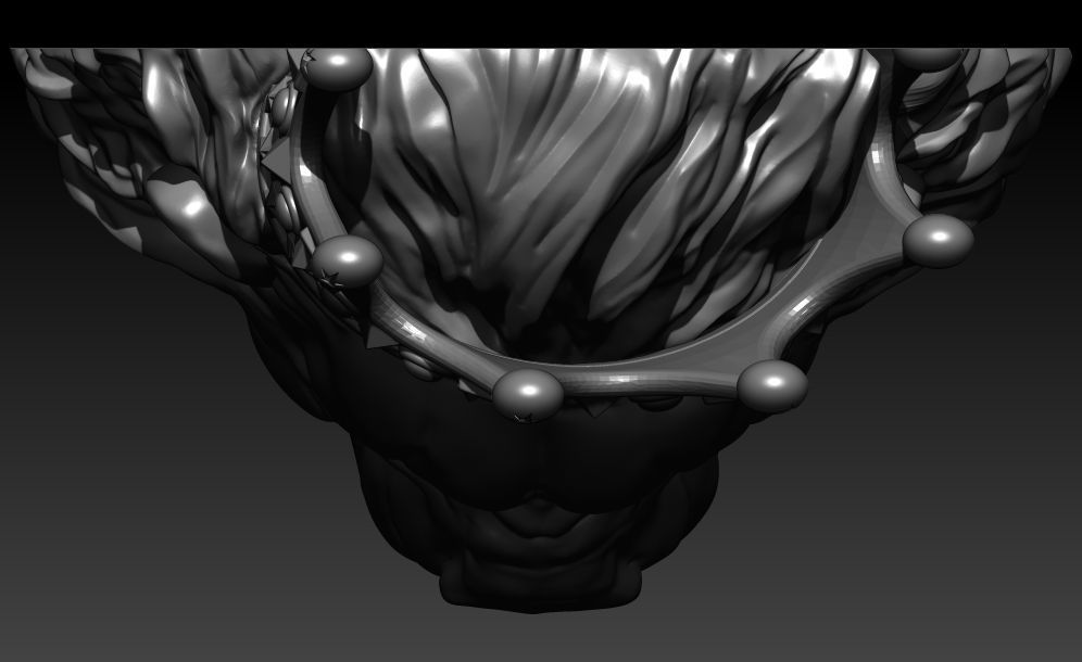 Crown Lion 3D Model 3D print model_3