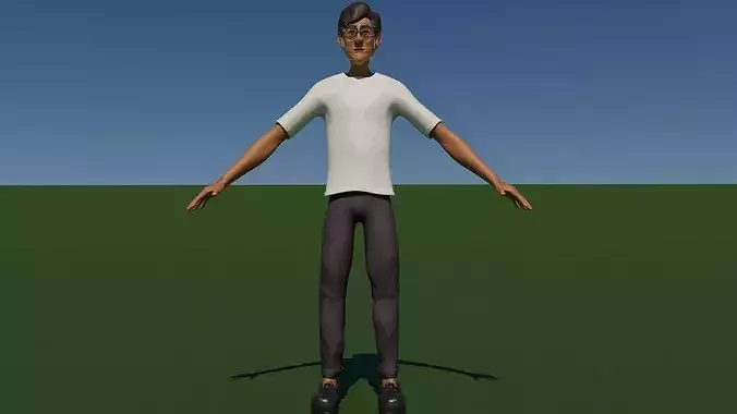 3D model Stylized Low Poly Male Character Game Animation Ready VR / AR ...