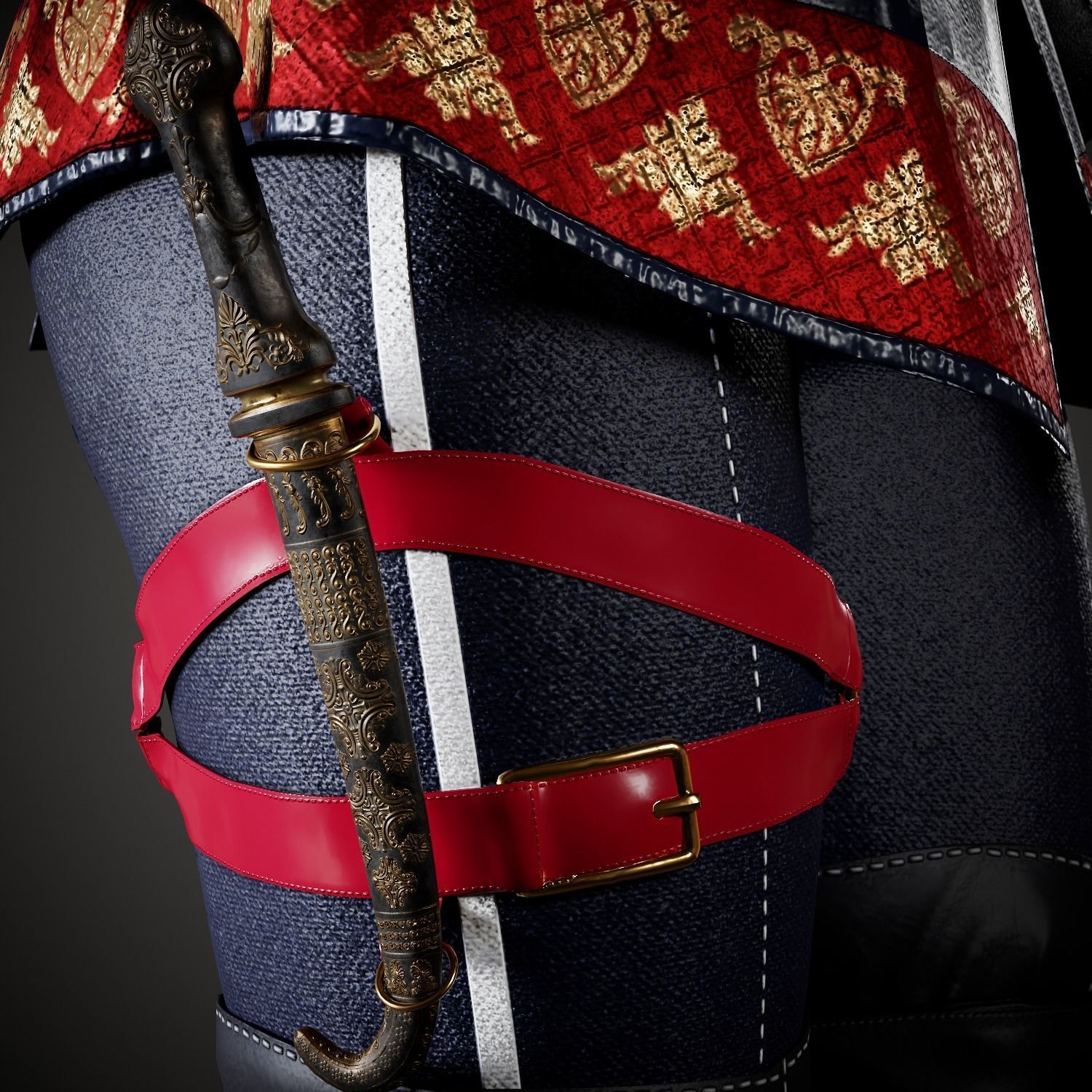 GRAILS QUEEN with 10 GODS GRAILS Low-poly 3D model_7