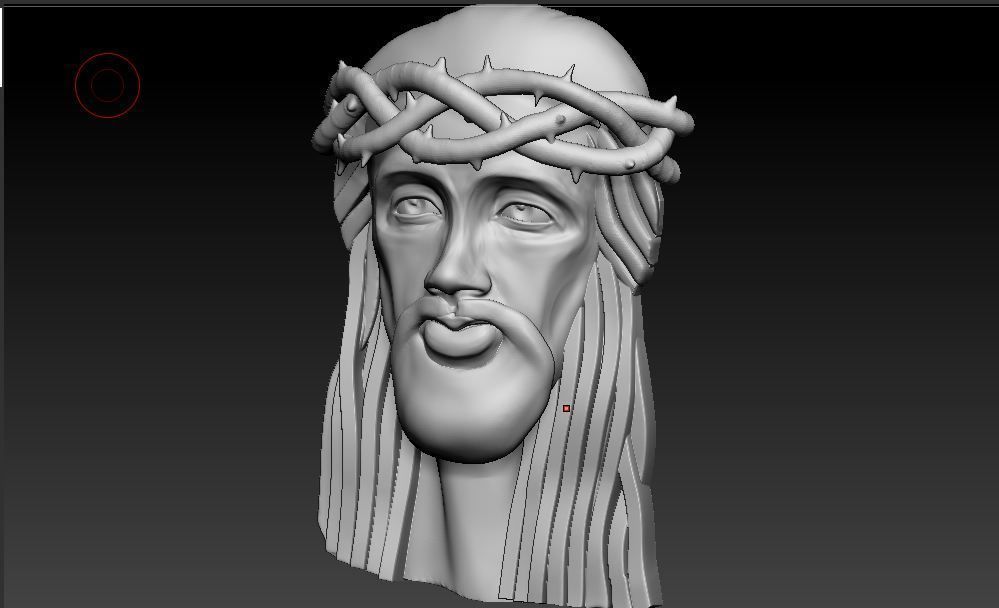 Jesus Head 3D Model 3D print model_3
