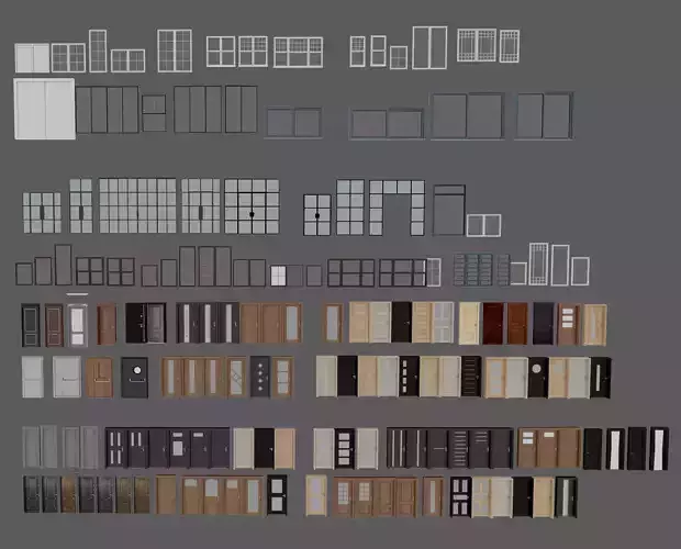 Doors  and windows Collection  3D model