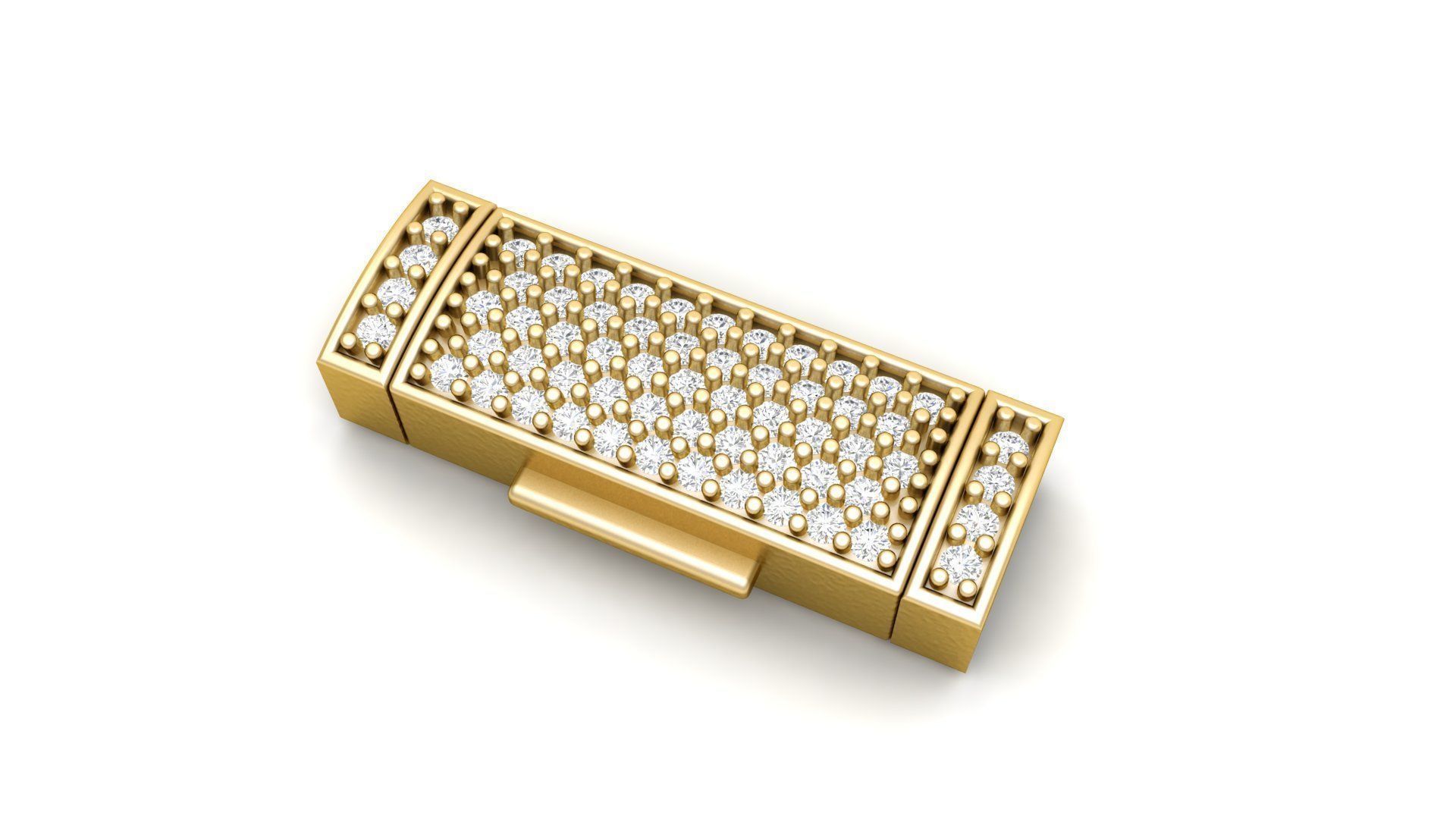 6 mm Diamond  Lock Box for Jewelry 3D print model_5