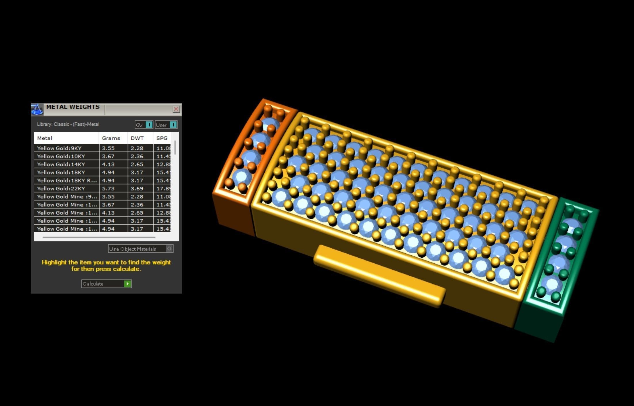 6 mm Diamond  Lock Box for Jewelry 3D print model_4