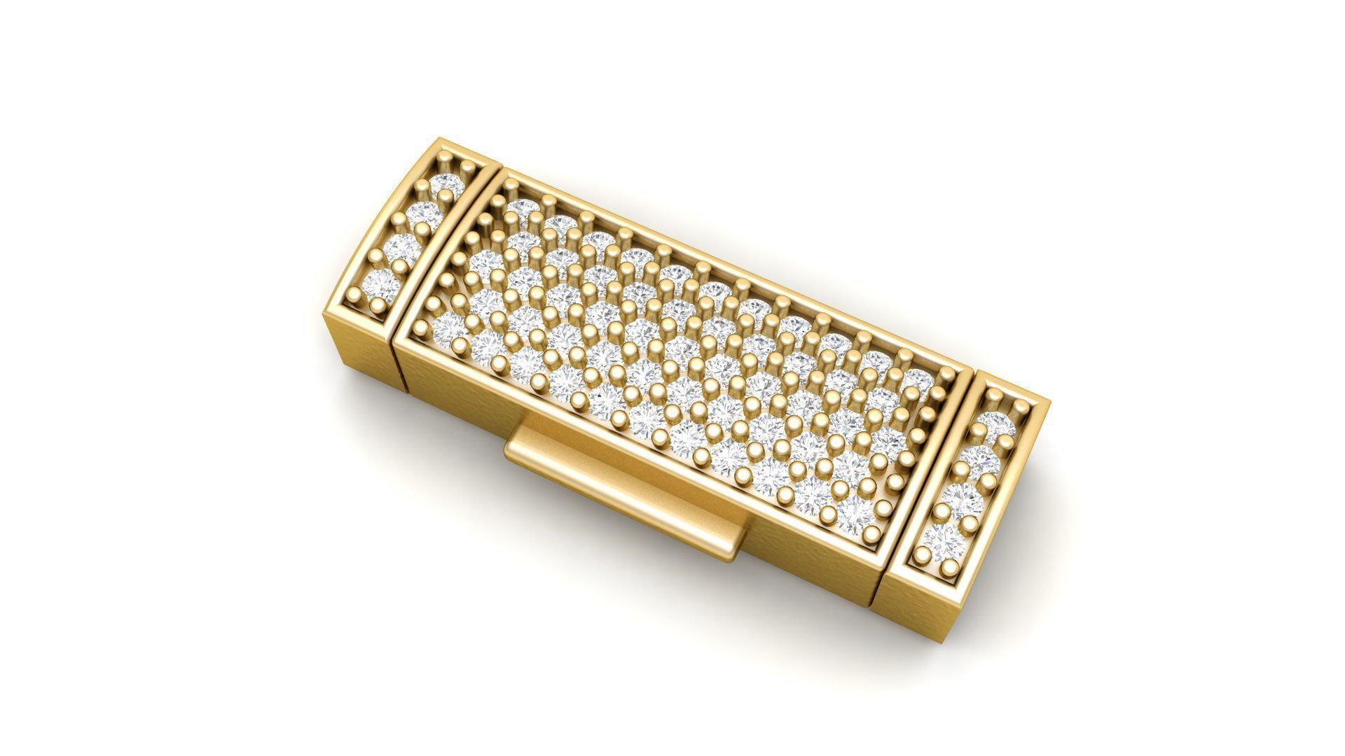 6 mm Diamond  Lock Box for Jewelry 3D print model_12