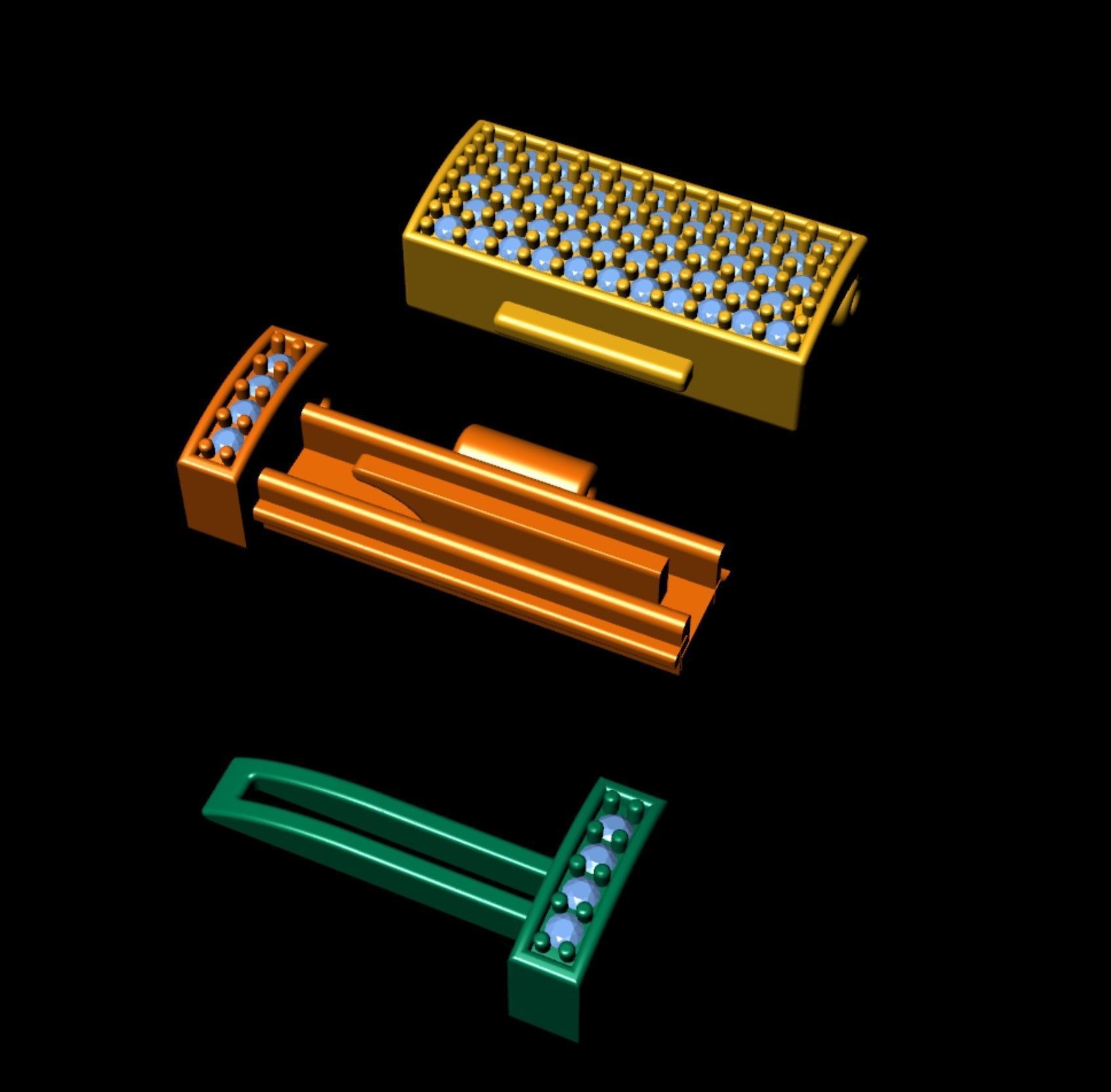 6 mm Diamond  Lock Box for Jewelry 3D print model_11