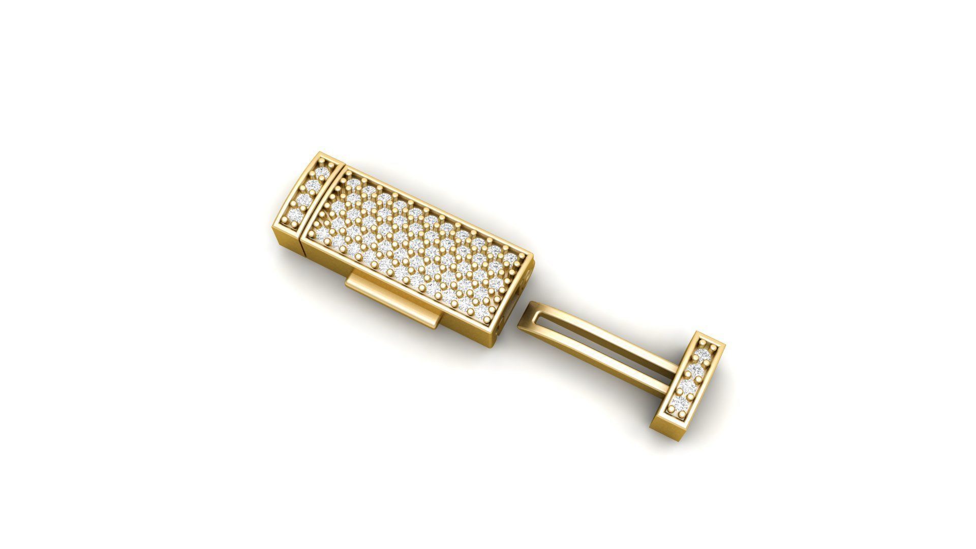 6 mm Diamond  Lock Box for Jewelry 3D print model_6