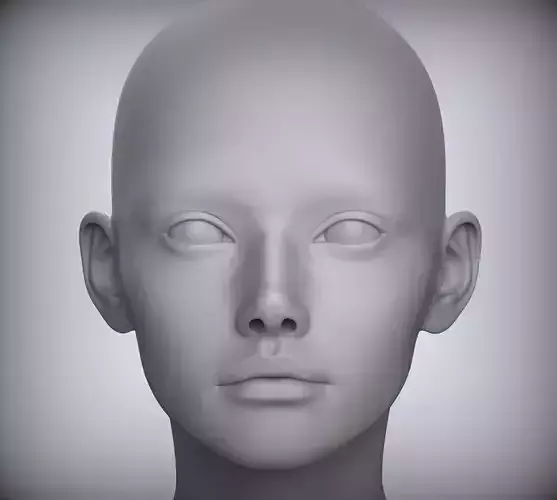 12 3D Head Face Female Character Women teenager portrait doll 3D