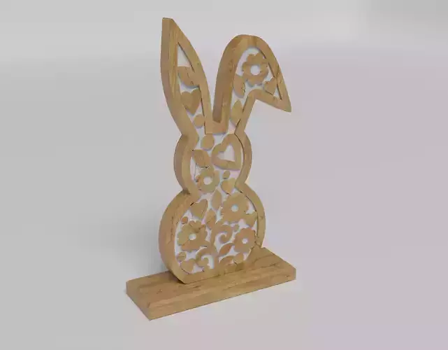 wooden Easter table decor 